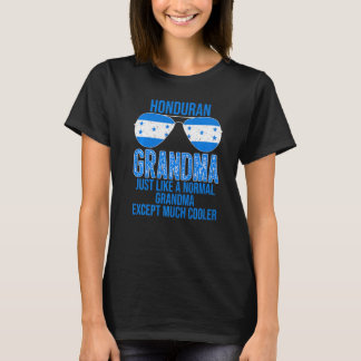 Mens Honduran Grandma Honduras Flag Sunglasses Mot T-Shirt