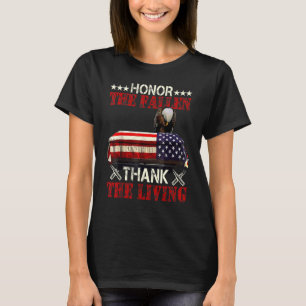 Mens Honour The Fallen Thank Living Veteran Day Gi T-Shirt