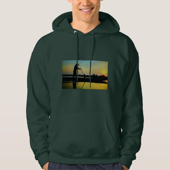 MEN'S HOODED SWEATSHIRT - RIVER TRAVELLING (Front)