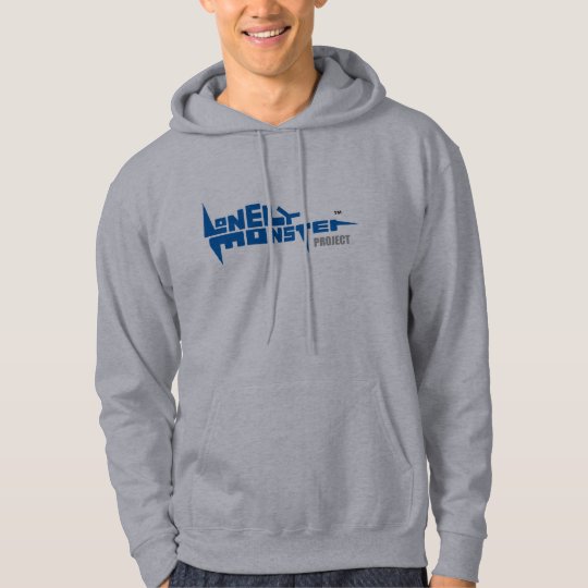 Men's Hoodie, Blue Logo Front and Back Hoodie