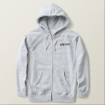 Men's Hoodie Groom<br><div class="desc">For the Groom shown is a Heather Grey hoodie to relax in. Black embroidered text on the front and back.
Customize this item or buy as shown.</div>