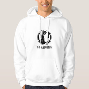 Men's hoodie with TheSession Man design (b&w)