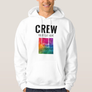 Mens Hoodies Add Logo Text Here Crew Staff Member