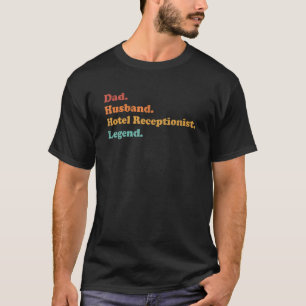 Mens Hotel Receptionist for Dad or Husband for Fat T-Shirt