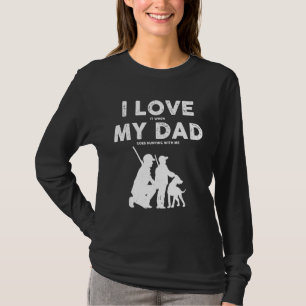 Mens Hunting Hunter Daddy I Love My Dad Fathers Da T-Shirt