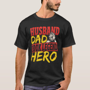 Mens Husband Arm Wrestling Legend and Dad T-Shirt