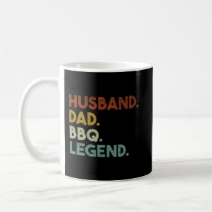 Mens Husband Dad BBQ Legend Vintage BBQ Grilling Coffee Mug