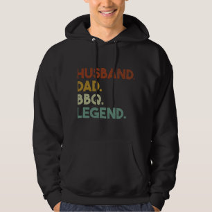 Mens Husband Dad BBQ Legend Vintage BBQ Grilling Hoodie