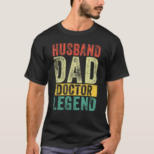 Mens Husband Dad Doctor Legend Fish Father's Day V T-Shirt