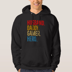 Mens Husband Dad Father Gamer Gaming Father's Day Hoodie