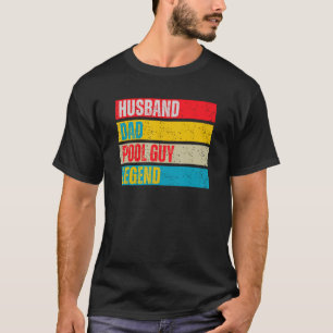 Mens Husband Dad Pool Guy Legend Vintage Father s T-Shirt