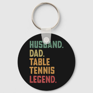 Mens Husband Dad Table Tennis Legend   Keychain