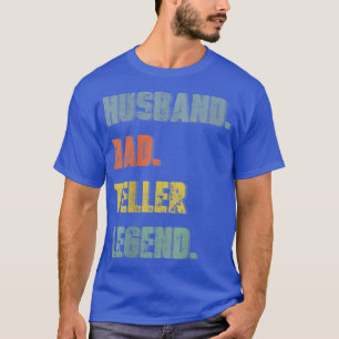 Mens Husband Dad Teller Legend Vintage Father's Da T-Shirt