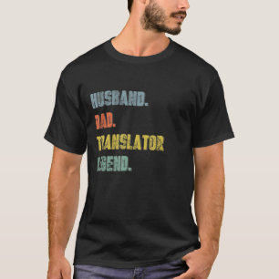 Mens Husband Dad Translator Legend Vintage Father' T-Shirt