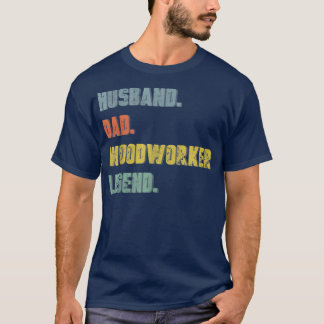 Mens Husband Dad Woodworker Legend Vintage Father' T-Shirt