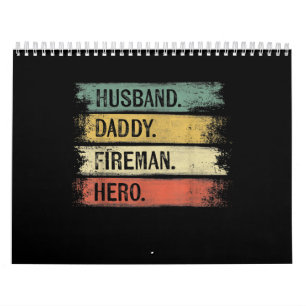 Mens Husband Daddy Fireman Hero Firefighter Calendar