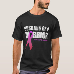 Mens Husbynd Of A Warrior Breast Cancer Awareness T-Shirt