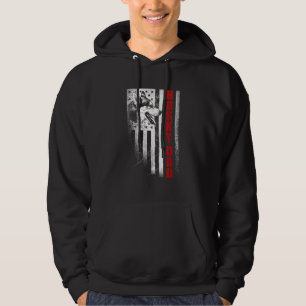 Mens Husky   Siberian Husky Dad American Flag Dog Hoodie