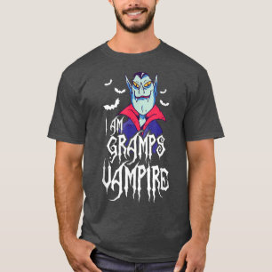Mens I Am Gramps Vampire Matching Family Halloween T-Shirt