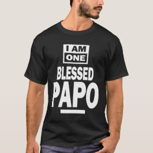 Mens I Am One Blessed Papo Fathers Day Gift T-Shirt