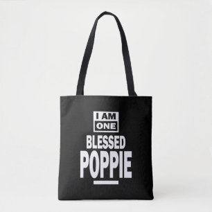 Mens I Am One Blessed Poppie Fathers Day Gift Tote Bag