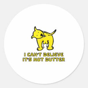 Mens I Can't Believe It's Not Butter Classic Round Sticker