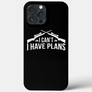 Mens I Can't I Have Plans Camouflage Deer Hunting iPhone 13 Pro Max Case