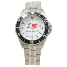 Men's I Heart Stainless Steel Bracelet Watch