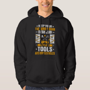 Mens I Keep My Tools Elevator Mechanic Hoodie