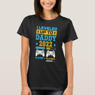 Mens I Levelled Up To Daddy 2022 Soon To Be Dad Fa T-Shirt