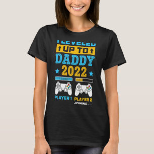 Mens I Levelled Up To Daddy 2022 Soon To Be Dad Fa T-Shirt