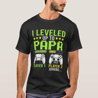 Mens I Levelled Up To Papa S, Funny Video Games Ga T-Shirt