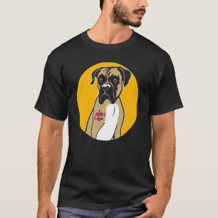 Mens I Love Dad Cute Boxer Dog Dad T-Shirt