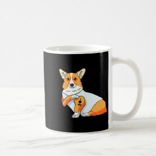 Mens I Love Dad Tattoo Funny Corgi Dog Fathers Da Coffee Mug