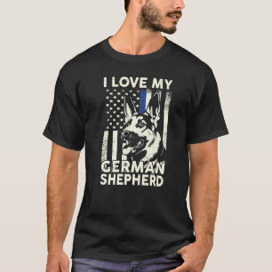 Mens I Love German Shepherd Cute German Shepard D T-Shirt