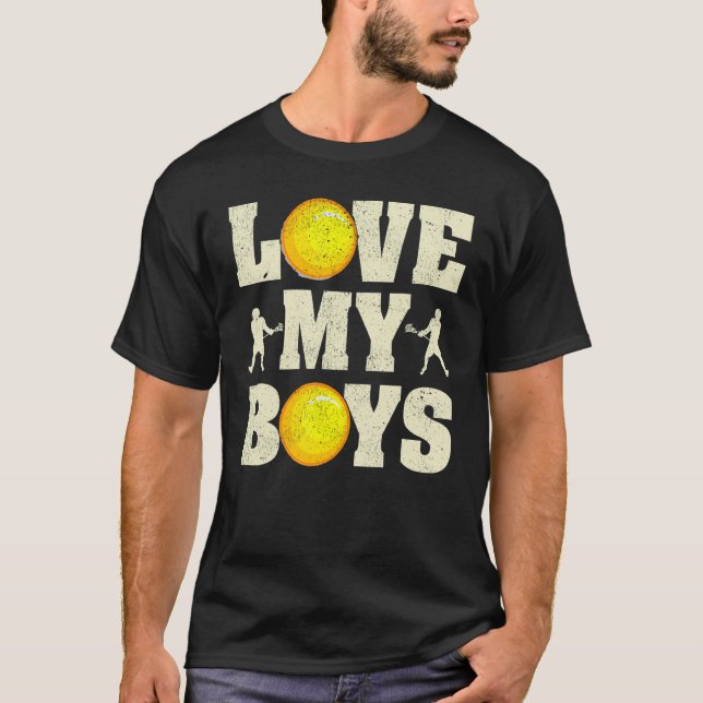 Mens I Love My Boys Lacrosse  Father's Day Lacross T-Shirt (Front)