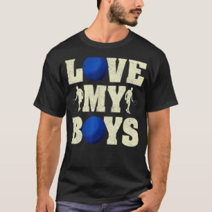 Mens I Love My Boys Racquetball  Fathers Day Racqu T-Shirt
