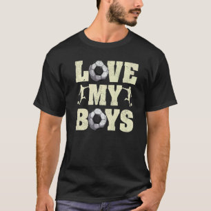 Mens I Love My Boys Soccer  Father's Day Soccer Da T-Shirt