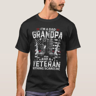 Mens I M A Dad Grandpa   Veteran Funny T-Shirt