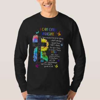 Mens I Only Can Imagine Faith Christian Jesus God T-Shirt