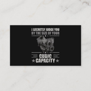 Mens I Secretly Judge you By Size of Your Cubic Ca Business Card