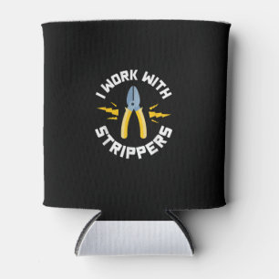 Mens I Work With Electrician Union Can Cooler