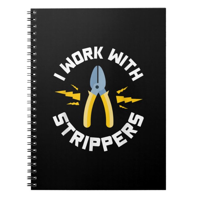 Mens I Work With Electrician Union Notebook (Front)