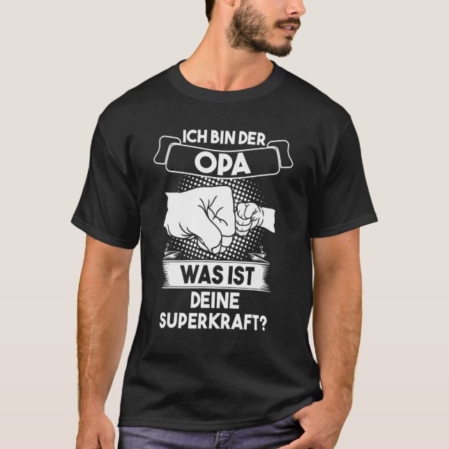 Mens Ich bin der Opa Opa Großvater T-Shirt (Front)