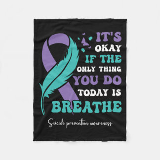 Mens If The Only Thing Do Is Breathe Performance Fleece Blanket