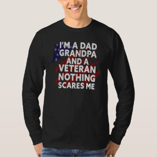 Mens I'm A Dad Grandpa And A Veteran Proud Father T-Shirt