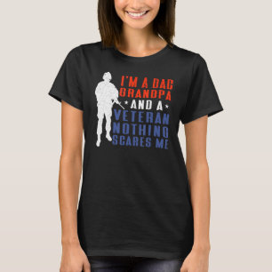 Mens I'm A Dad Grandpa And A Veteran Proud  Father T-Shirt