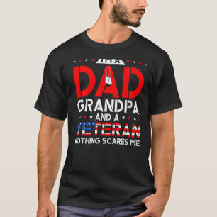 Mens I'm A Dad Grandpa And A Veteran Veteran Gran T-Shirt