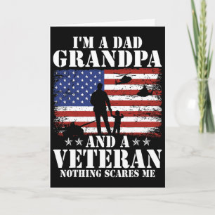Mens Im A Dad Grandpa And Veteran Shirt Veterans D Card