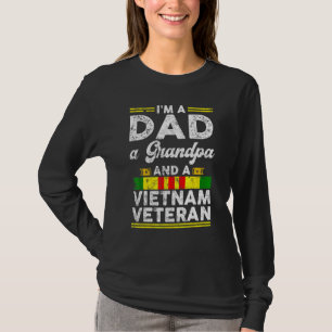 Mens Im A Dad Grandpa Vietnam Veteran Patriot Fath T-Shirt